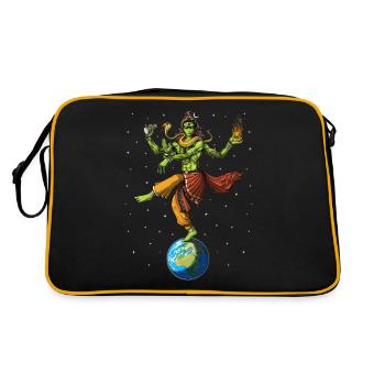 Alien Shiva Dieu hindou - Sac Retro - noir/or - Dos