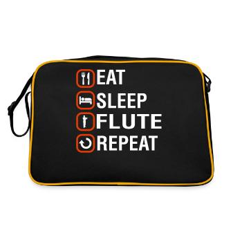 Funny Flute Holiday Present - Retro Tasche - Schwarz/Gold - Hinten