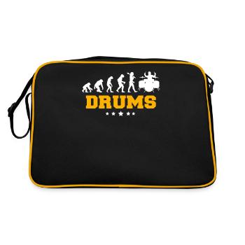 DRUMS - Retro Tasche - Schwarz/Gold - Hinten