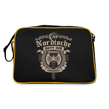 Hammersbald Mythologie nordique Patience impatience - Sac Retro - noir/or - Dos