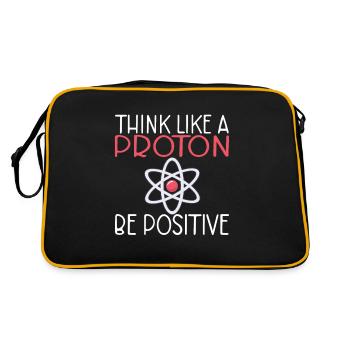 Think like a proton be positive Science - Retro Bag - black/gold - Back