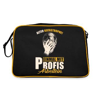 Alter Katastrophe - Retro Tasche - Schwarz/Gold - Hinten