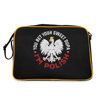 Polish Flag Polska - Retro Bag - black/gold - Back