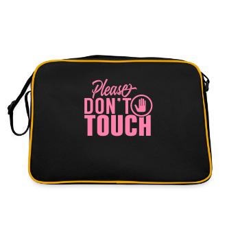 S’il vous plaît ne pas toucher les mains Juste regarder le doigt Chemin - Sac Retro - noir/or - Dos