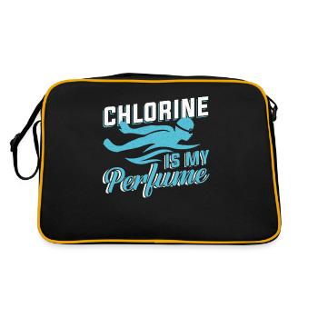 Swimmer Swim Coach Chlorine Is My Perfume - Retro Bag - black/gold - Back