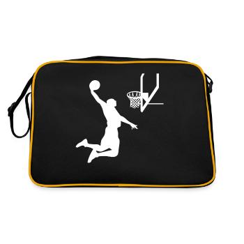 Basket basket-ball saut Slam Dunk panier - Sac Retro - noir/or - Dos