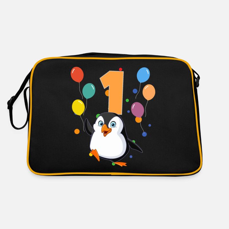 1er anniversaire anniversaire d’enfant 1 an pingouin Sac Retro