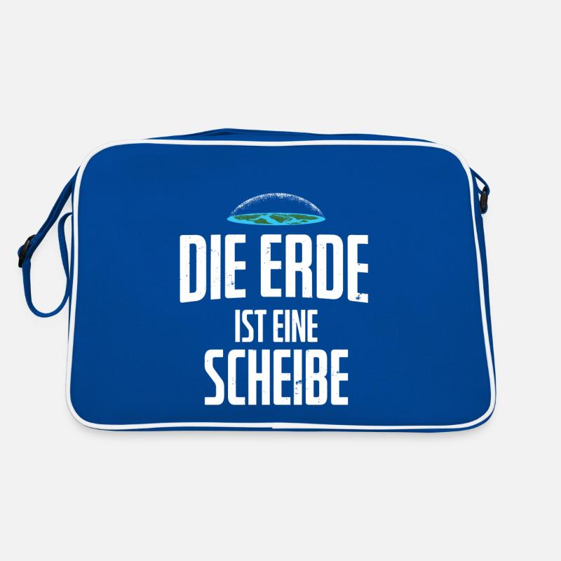 Flat Earth Flache Erde Anhänger Flat Earthler Retro Tasche