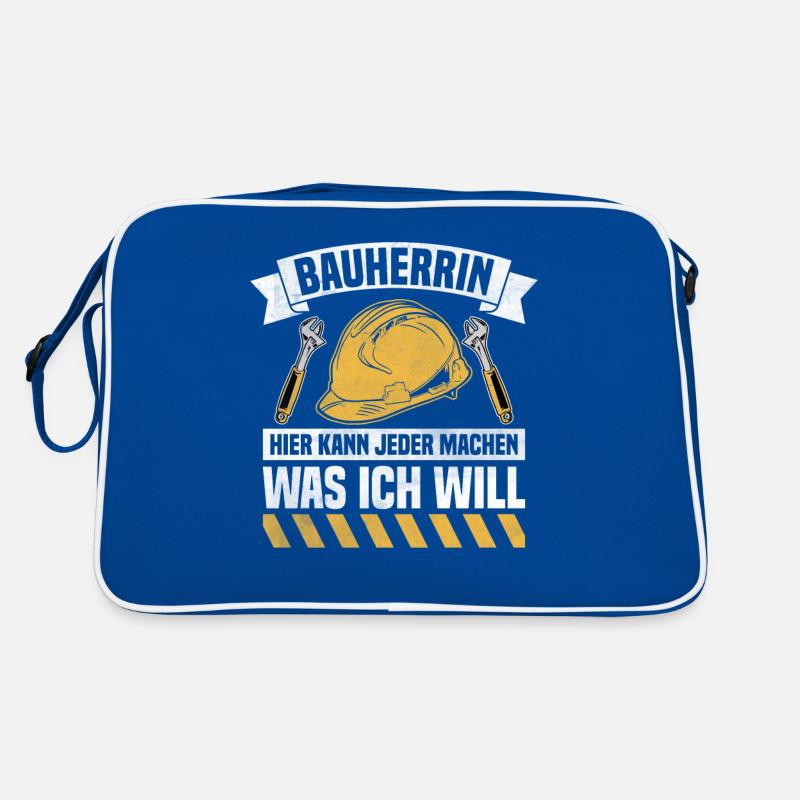 Hier kann jeder machen was ich will Bauherrin Retro Tasche