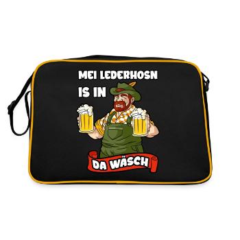 Mei Lederhosn is in da Wäsch Lederhose Tracht - Retro Bag - black/gold - Back