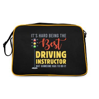 Driving licence Vehicles Driving instructor Profession - Retro Bag - black/gold - Back