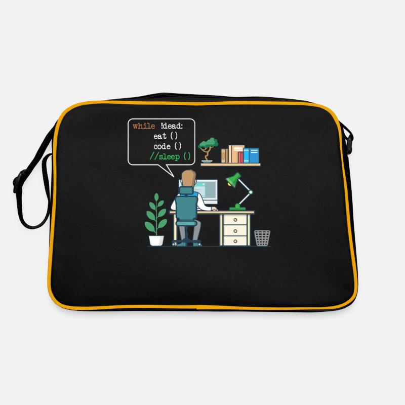 Eat Code Sleep | Funny Coder Programmer Retro Bag
