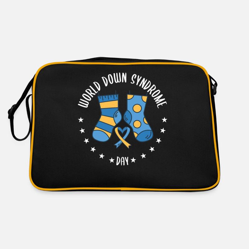 Welt-Down-Syndrom-Tag | Down-Syndrom Bewusstsein Retro Tasche