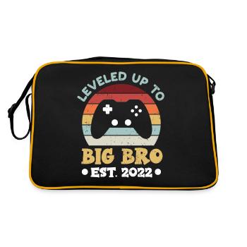 Leveled Up To Big Bro 2022 - Retro Bag - black/gold - Back