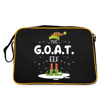 Christmas Family Matching The G O A T Elf Gift - Retro Tasche - Schwarz/Gold - Hinten