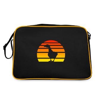 Duck Silhouette Goose - Retro Bag - black/gold - Back