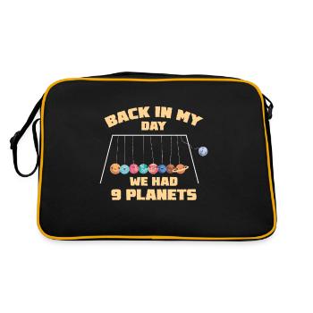 Fan d’astronautes de retour à mon époque, nous avions neuf planètes - Sac Retro - noir/or - Dos