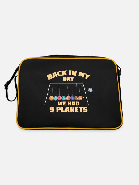 Fan d’astronautes de retour à mon époque, nous avions neuf planètes - Sac Retro - noir/or - Dos