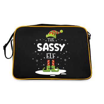 Christmas Family Matching The Sassy Elf Gift - Retro Tasche - Schwarz/Gold - Hinten