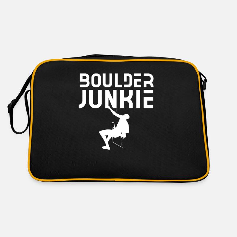 Boulder Junkie Bouldering Boulderer Bouldern Retro Tasche