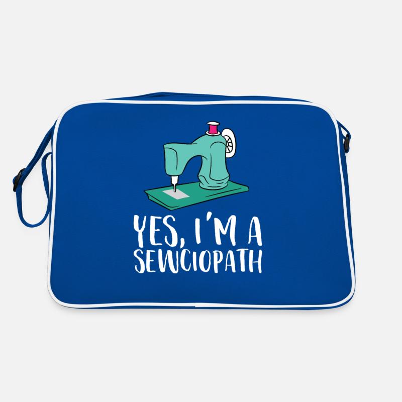 Yes I'm A Sewciopath Funny Sewing Retro Bag