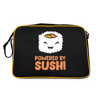 Powered by Sushi Liebe Sushi - Retro Tasche - Schwarz/Gold - Hinten