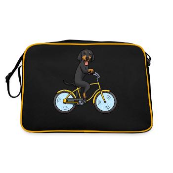 Brandlbracke chien à vélo - Sac Retro - noir/or - Dos