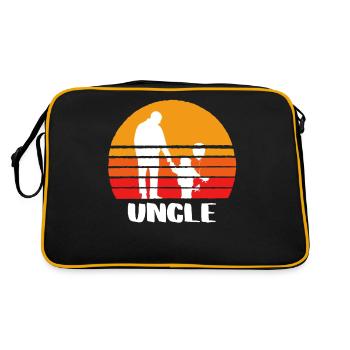 The Uncle - Retro Tasche - Schwarz/Gold - Hinten