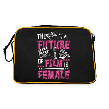 L'avenir du cinéma est féminin, caméraman, - Sac Retro - noir/or - Dos