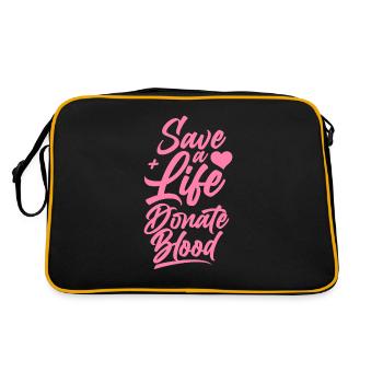 Blood donations Blood donations Blood donors Blood donors - Retro Bag - black/gold - Back