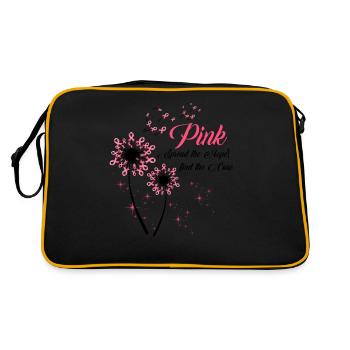 Ruban rose Pissenlit Sensibilisation au cancer du sein - Sac Retro - noir/or - Dos