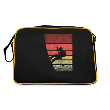 Klettern Retro Silhouette - Retro Tasche - Schwarz/Gold - Hinten