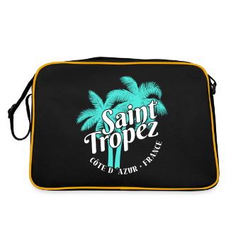 Saint Tropez Côte D Azur France Beach - Sac Retro - noir/or - Dos