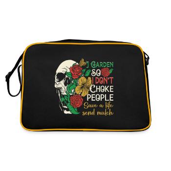 Jardiner je jardine pour ne pas étouffer les gens - Sac Retro - noir/or - Dos