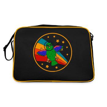 Perroquet noble dans l’espace - Sac Retro - noir/or - Dos