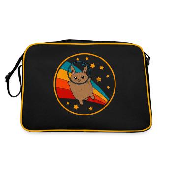 Lapin géant flamand dans l’espace - Sac Retro - noir/or - Dos