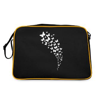 beau essaim papillon - Sac Retro - noir/or - Dos