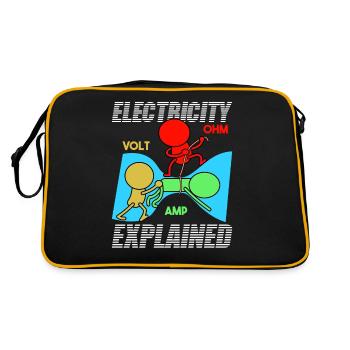 L’électricité explique | Volt Ohm Ampère Physicien - Sac Retro - noir/or - Dos