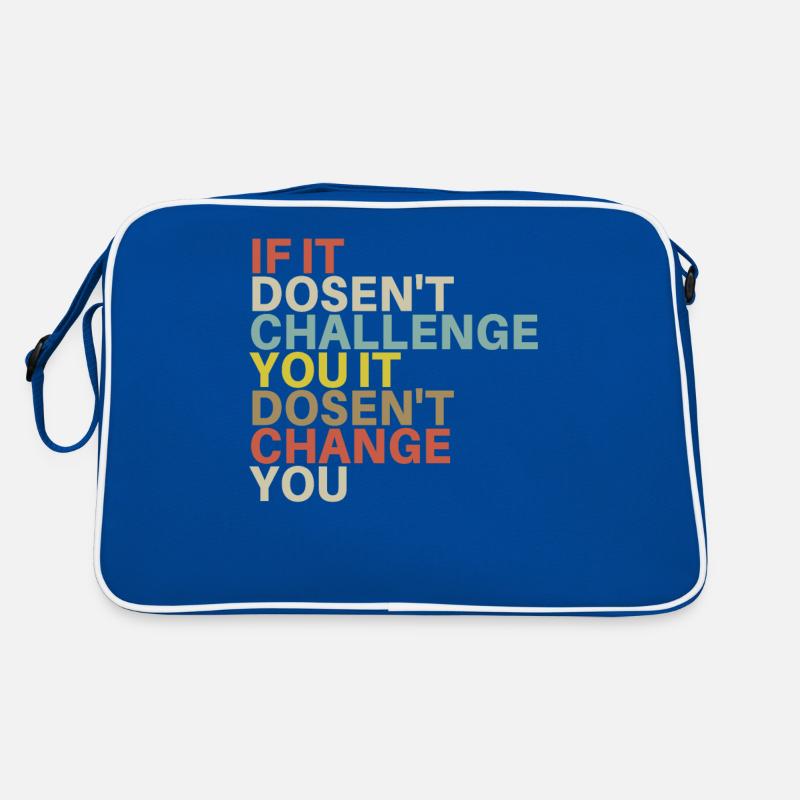 Challenge Yourself Motivational Quote Exercise Fit Sac Retro