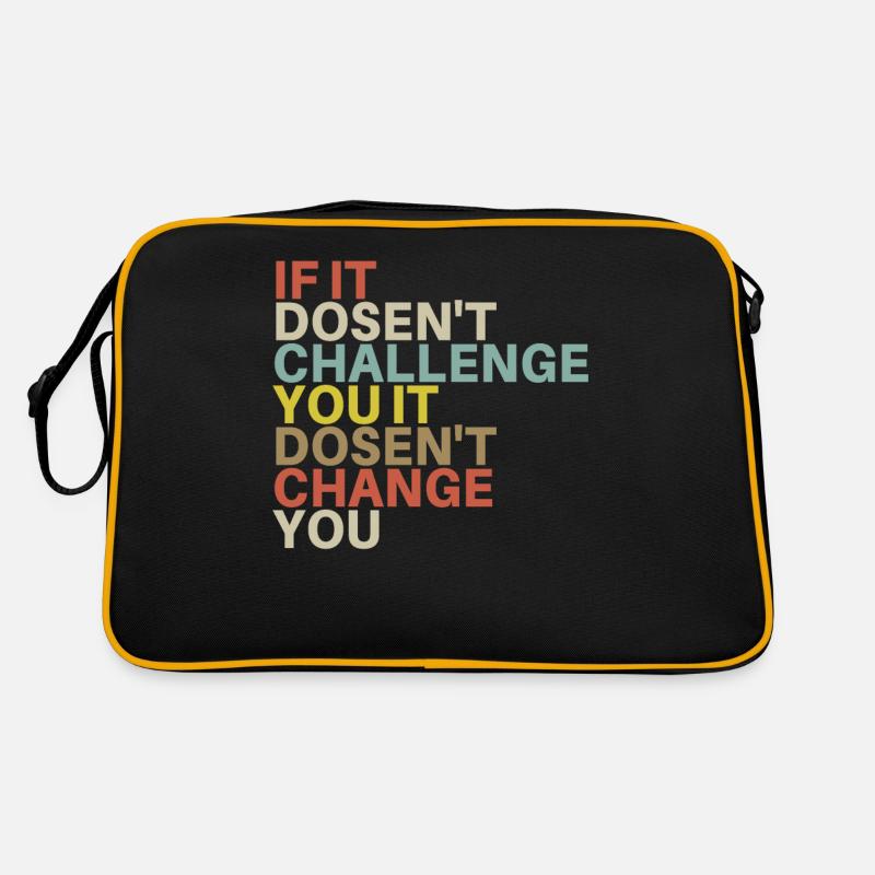 Challenge Yourself Motivational Quote Exercise Fit Sac Retro