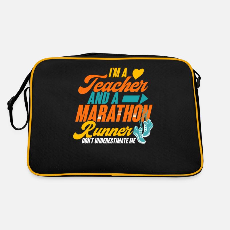 citations de coureurs Je suis un enseignant et un coureur de marathon Sac Retro