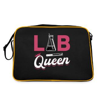 Labortechniker Labor Wissenschaft Queen Geschenk - Retro Tasche - Schwarz/Gold - Hinten