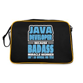 Java Developer Badass - Retro Bag - black/gold - Back
