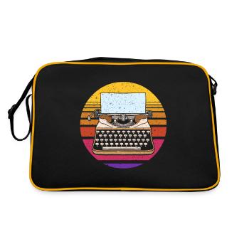 Vintage Machine à écrire Notes Auteur - Sac Retro - noir/or - Dos