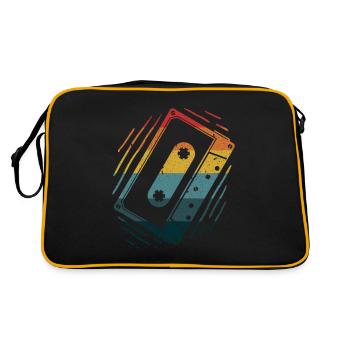 Vintage Retro Musik Lovers Cassette Tape - Retro Bag - black/gold - Back