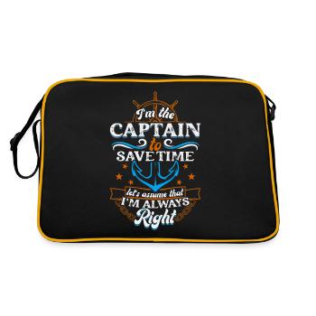 Yachting Voilier Bateau Capitaine - Sac Retro - noir/or - Dos
