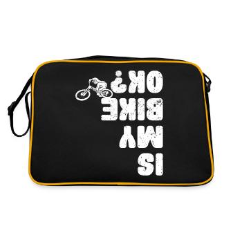 Is My Bike Ok Vintage Fahrrad Biker - Retro Bag - black/gold - Back