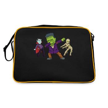 Dabbing Halloween Monster Monster Gift - Retro Bag - black/gold - Back