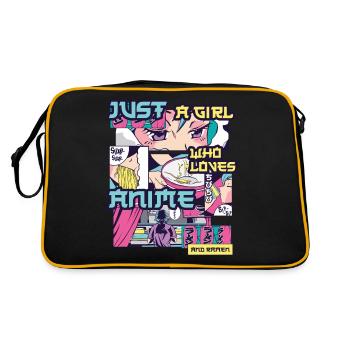 Anime And Ramen Anime Cadeau - Sac Retro - noir/or - Dos