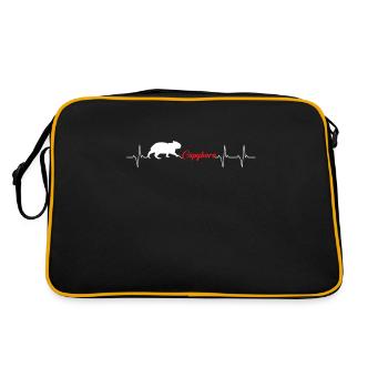 Capybara Rythme cardiaque Capi ECG Capibara Puls - Sac Retro - noir/or - Dos
